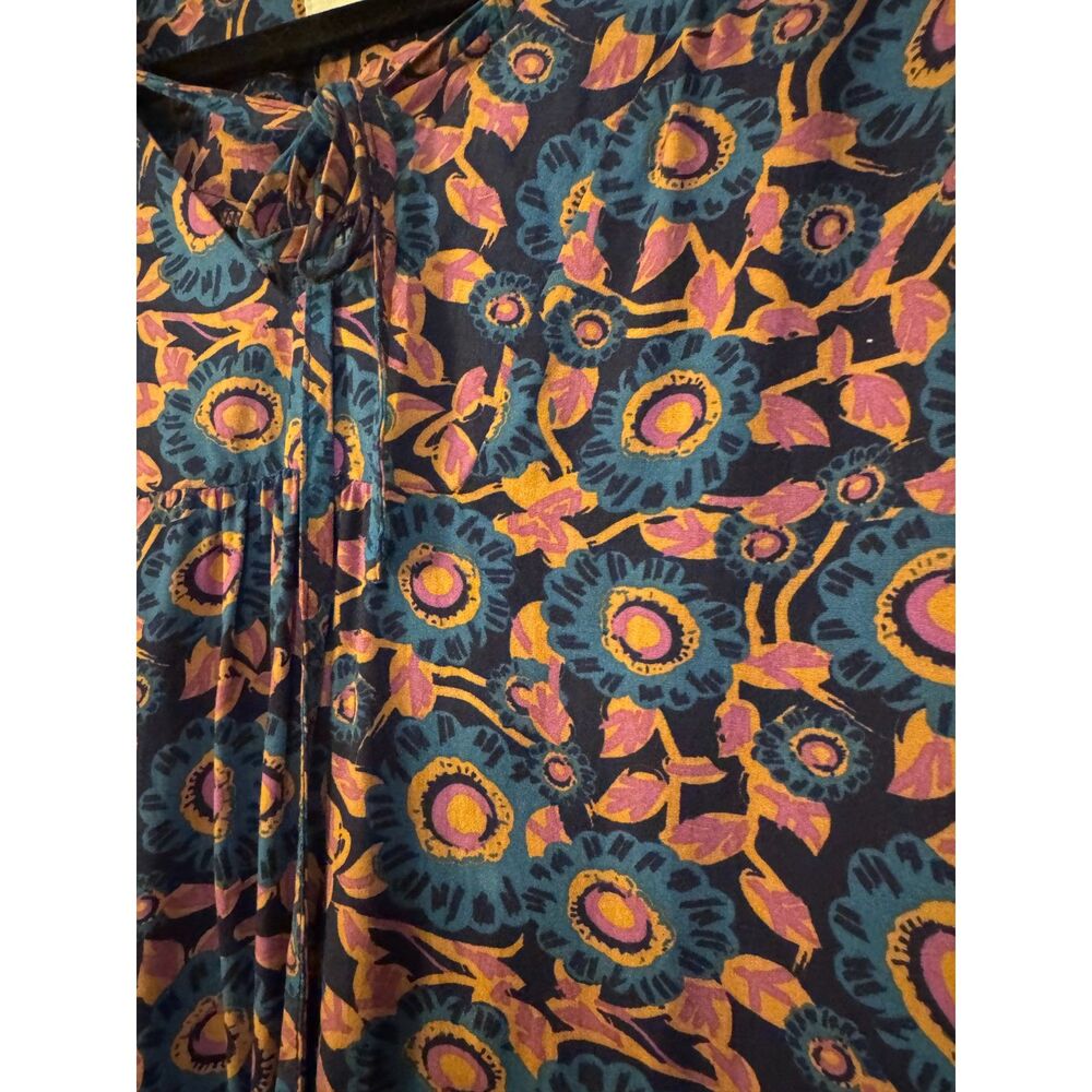NATURAL LIFE Navy and Pink Floral Maxi Dress - Picture 7 of 13